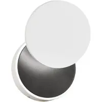 FABAS LUCE Ara LED-Wandleuchte, 8 W, 3000 K, 715 lm, Metall und weißes Acrylglas, mit Lichtregulierung per Knopfdruck - modernes und minimalistisches Design