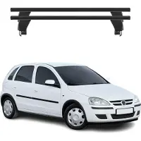 Menabo Dachträger Grundtäger für Opel Corsa C 2000-2006 50kg Alu Schwarz 2 tlg