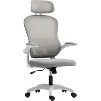 HOMCOM Bürostuhl Ergonomischer Schreibtischstuhl mit Hochklappbaren Armlehnen