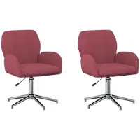 vidaXL Bürostühle 2 Stk. 54 x 58 x 90 cm Weinrot Stoff