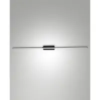 FABAS LUCE Nala LED-Wandleuchte, 20 W, 2460 lm, Schutzart IP44, 3000 K warmweiß, Gehäuse aus Metall und Methacrylat, Farbe: Schwarz, modernes Design, 109,5 cm
