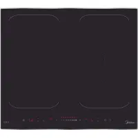 Midea Induktionskochfeld KI600IX 60 cm mit 2 Kochzonen mit FlexZone schwarz