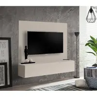 ASM-Moebel Anbauwand Wohnwand FLY B Cashmere mit Push-Click