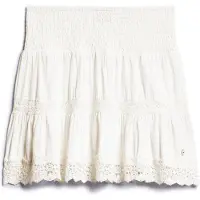 Superdry für Damen. W7210324A Minirock Ibiza weiß (XL), Lässig, Baumwolle