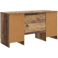 vidaXL Schreibtisch mit Regal Altholz 142,5 x 50 x 75 cm Holzwerkstoff