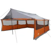 vidaXL Familienzelt Grau und Orange 600 x 402 x 268 cm