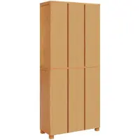 vidaXL Aufbewahrungsmöbel-Set mit Regal 2 Stk. Natur 80 x 35 x 185 cm