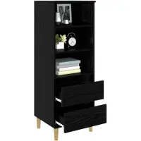vidaXL Highboard Schwarze Eiche 40 x 36 x 110 cm Holzwerkstoff