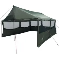 vidaXL Familienzelt Armeegrün 600 x 400 x 268 cm Polyester und Stahl