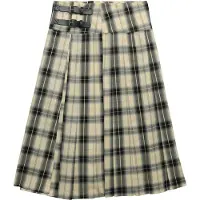 Superdry Check Pleated Midi Rock