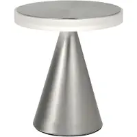 FABAS LUCE Neutrale LED-Tischleuchte, 12 W, 1260 lm, 3000 K, Metall- und Methacrylatgehäuse, satiniertes Nickel, Schutzart IP20 - Elegante Innenbeleuchtung
