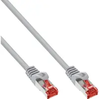 InLine Patchkabel, S/FTP (PiMf), Cat.6, 250MHz, PVC, Kupfer, grau, 15m, 15 m, Cat6, S/FTP (S-STP), RJ-45, RJ-45, Grau