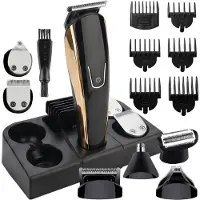 Retoo Haarschneidemaschine Set Haarschneider Herren mit 10 Aufsätze Elektrisch Bartschneider Haartrimmer Langhaarschneider Nasentrimmer Barttrimmer