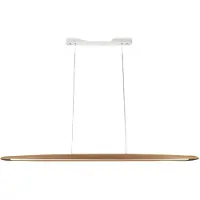 FABAS LUCE Ribot Pendelleuchte aus Metall und Eichenholz, 26 W 3000 K LED, 2945 lm Lichtstrom, modernes und elegantes Design für den Innenbereich, Schutzart IP20