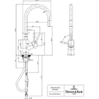 Villeroy & Boch 92540003 Küchenarmatur Umbrella Flex 45x215mm
