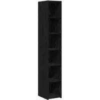 vidaXL Highboard Schwarze Eiche 30 x 41 x 185 cm Holzwerkstoff