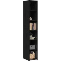 vidaXL Highboard Schwarze Eiche 30 x 41 x 185 cm Holzwerkstoff
