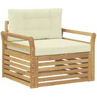 vidaXL Outdoor-Sofa Polyester Weiß
