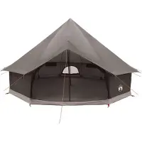 vidaXL Tipi Zelt 10 Personen Braun Grau Polyester und Stahl