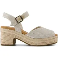 Toms bequeme Peeptoes Pumps aus Textil