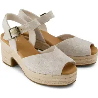 Toms bequeme Peeptoes Pumps aus Textil