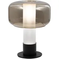 FABAS LUCE Flick Gold Tischleuchte, Gestell aus Metall und Borosilikatglas, Touch-Dimmer, E14 15W Fassung, IP20 - Flick