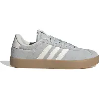 Adidas Sneaker SPORTSWEAR "VL COURT 3.0", Damen, Gr. 38,5, grau (wonder silber, sanftes weiß, gum 3), Leder, Synthetik, Schuhe Sneaker, inspiriert vom Design des samba, Topseller