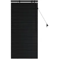 vidaXL Venezianische Jalousie Schwarz 65 x 130 cm 35 mm