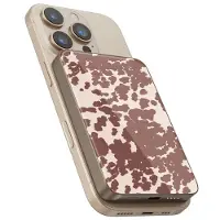 Selencia Vivid Powerbank 5.000 mAh - Geeignet für MagSafe und Qi - Desert Gold / Country Moo'd