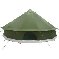 vidaXL Tipi Zelt Olive Grün 600 x 600 x 350 cm Polyester und Stahl