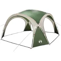 vidaXL Seitenzelt mit Dach Grün 410 x 410 x 250 cm Polyester und Stahl