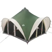 vidaXL Tipi Zelt mit Dach Grün 6-Personen Polyester und Stahl