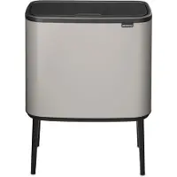 Brabantia Mülleimer Bo Touch Bin - 3 x 11 liter - Soft Grey