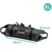 Storag Sac Guidon Vélo Étanche 9L Sac de Guidon Waterproof 600D TPU