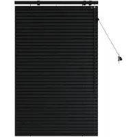 vidaXL Venezianische Jalousie Schwarz 75 x 130 cm 35 mm