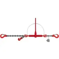 Dolezych Zurrkette L-150, mit Gabelkopfhaken & Ratschspanner, Ø 6 mm x 3,5 m, 1-teilig, Güteklasse 8, bis 2200 kg / 2200 daN