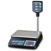 CAS Software CAS Digitalwaage PR2N-15P, Ladenwaage, geeicht, 15kg, mit Hochanzeige & Preisrechenfunktion, Teilung 5g