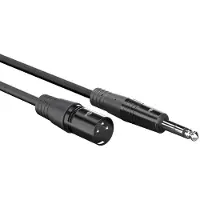 Goobay 80053 - Mikrofonkabel, XLR Stecker/ 6,35 mm Klinkenstecker, 5 m , schwar