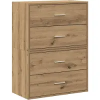 vidaXL Schränke mit 2 Schubladen 2 Stk. Artisan-Eiche 60x31x40cm