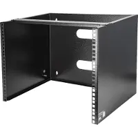 StarTech.com .com Wandmontage Halterung für flache Rack Geräte - 8HE, Wandmontiertes Regal, 8U, 36,3 kg, 5,7 kg, Schwarz