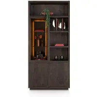 Henders & Hazel Gijon Schrank basalt Eiche Furnier Platinlack
