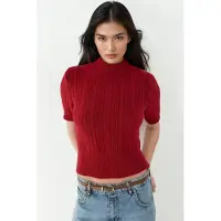Hiccups for Kids Kurze Ärmel Halb Stehkragen Haarglanz Strickpullover