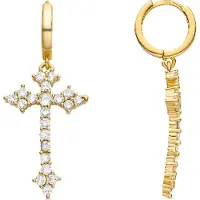 Luxenter Brillant Zirkonia Ohrringe aus 18k Gelbgold - Lysay