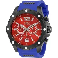 Invicta I-Force 34020 Herrenuhr - Quarzwerk - Edelstahl mit rotem Zifferblatt - 50 mm