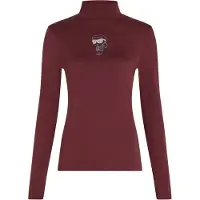 Karl Lagerfeld Ikon Glitter Mock Neck Ls Top Tawny Port Größe: S | Longsleeves Outlet | Damen | Braun