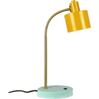 Dyberg Larsen Schreibtischlampe Ocean Flex, gelb / orange, für Wohn- / Esszimmer, Metall, Skandinavisch, Tischlampe