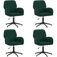 vidaXL Bürostühle 4 Stk. 54 x 55 x 90 cm Dunkelgrün Samt