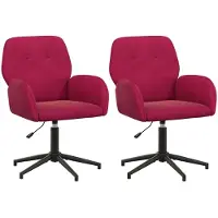 vidaXL Bürostühle 2 Stk. 54 x 55 x 90 cm Weinrot Samt