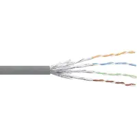 InLine Patchkabel Cat.6 S/FTP (PiMf), grau, AWG27, PVC, CU, 100m, 100 m, Cat6, S/FTP (S-STP), Grau
