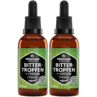 Vitamaze Bitter-Tropfen 15 Kräuter+Cholin ohne Alkohol 2x 2x50 ml Tropfen